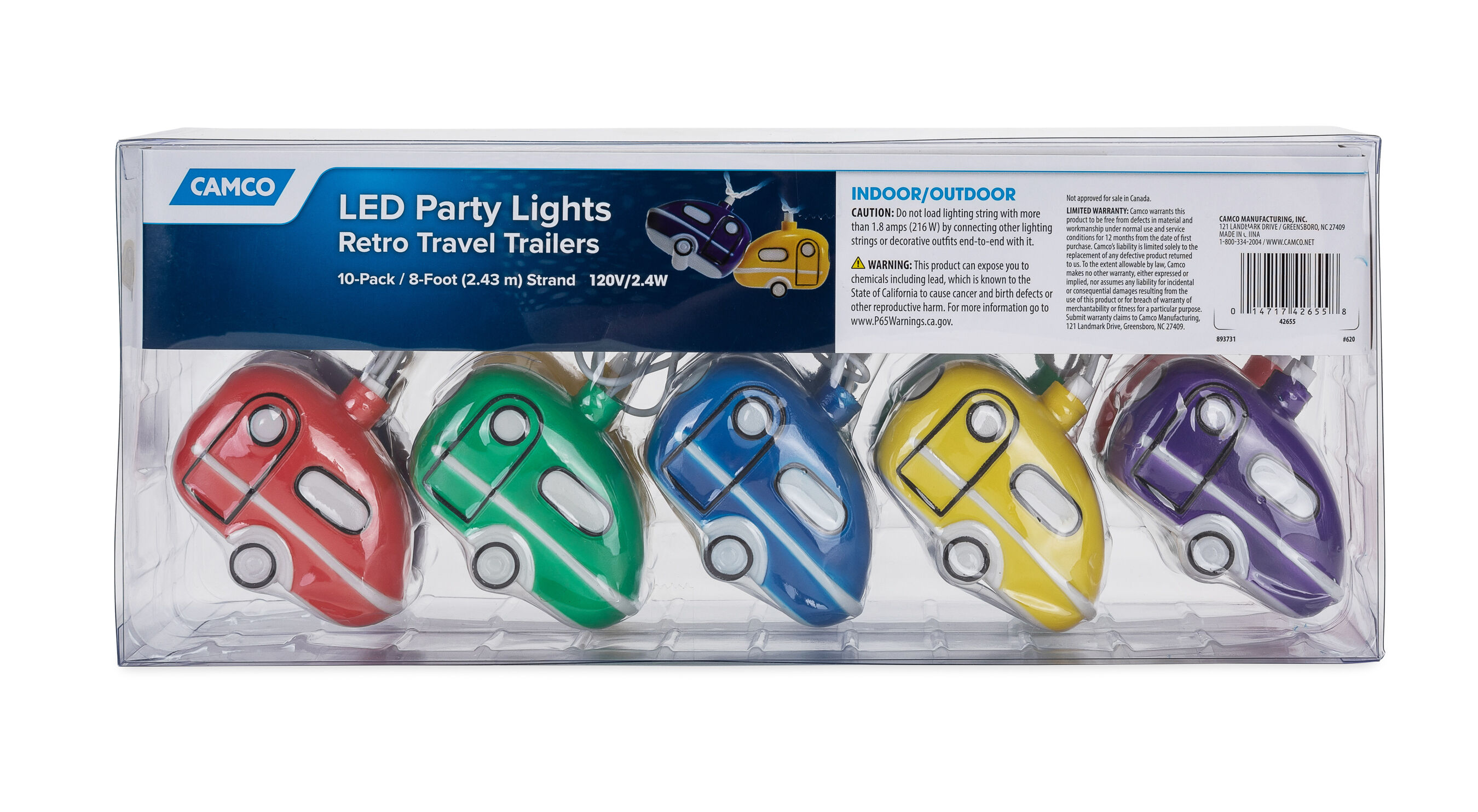 Retro Travel Trailer LED Party Lights