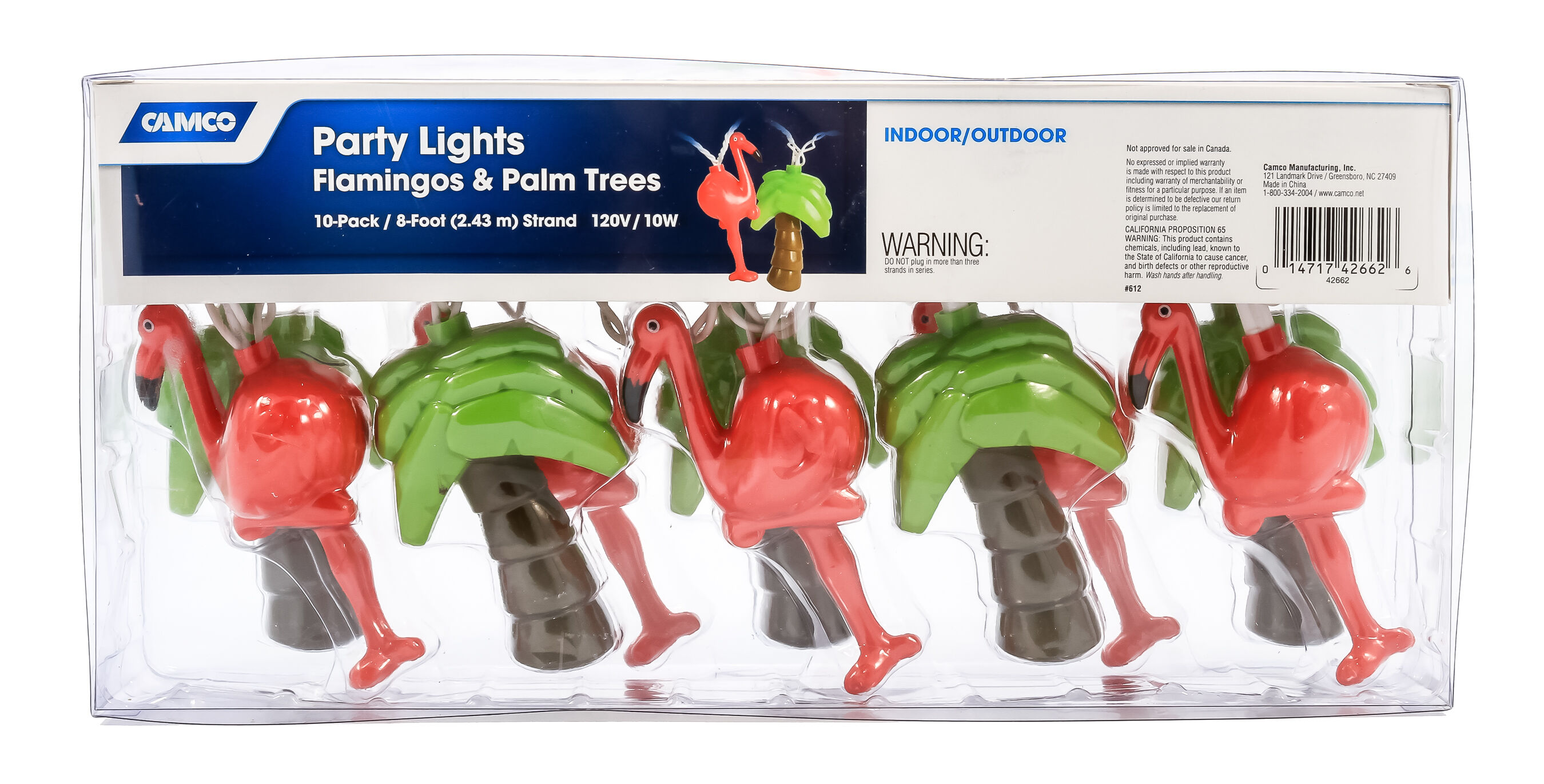 Flamingos and Palm Trees Party Lights