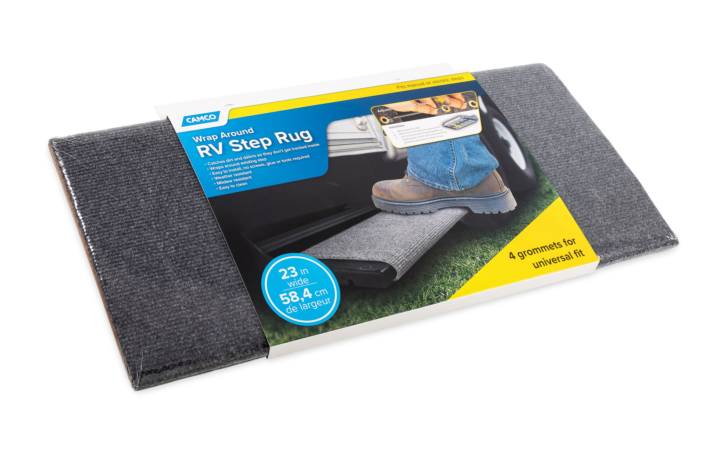 Step Rug, XL Gray 23-InW x 22-InL 