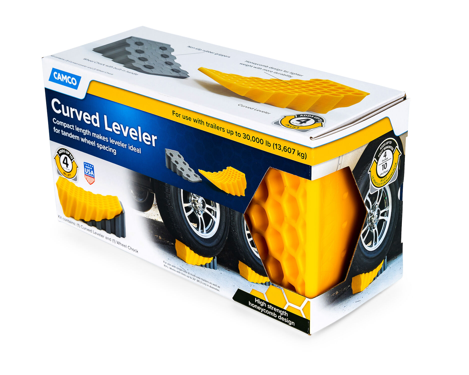 Curved Leveler and Wheel Chock 