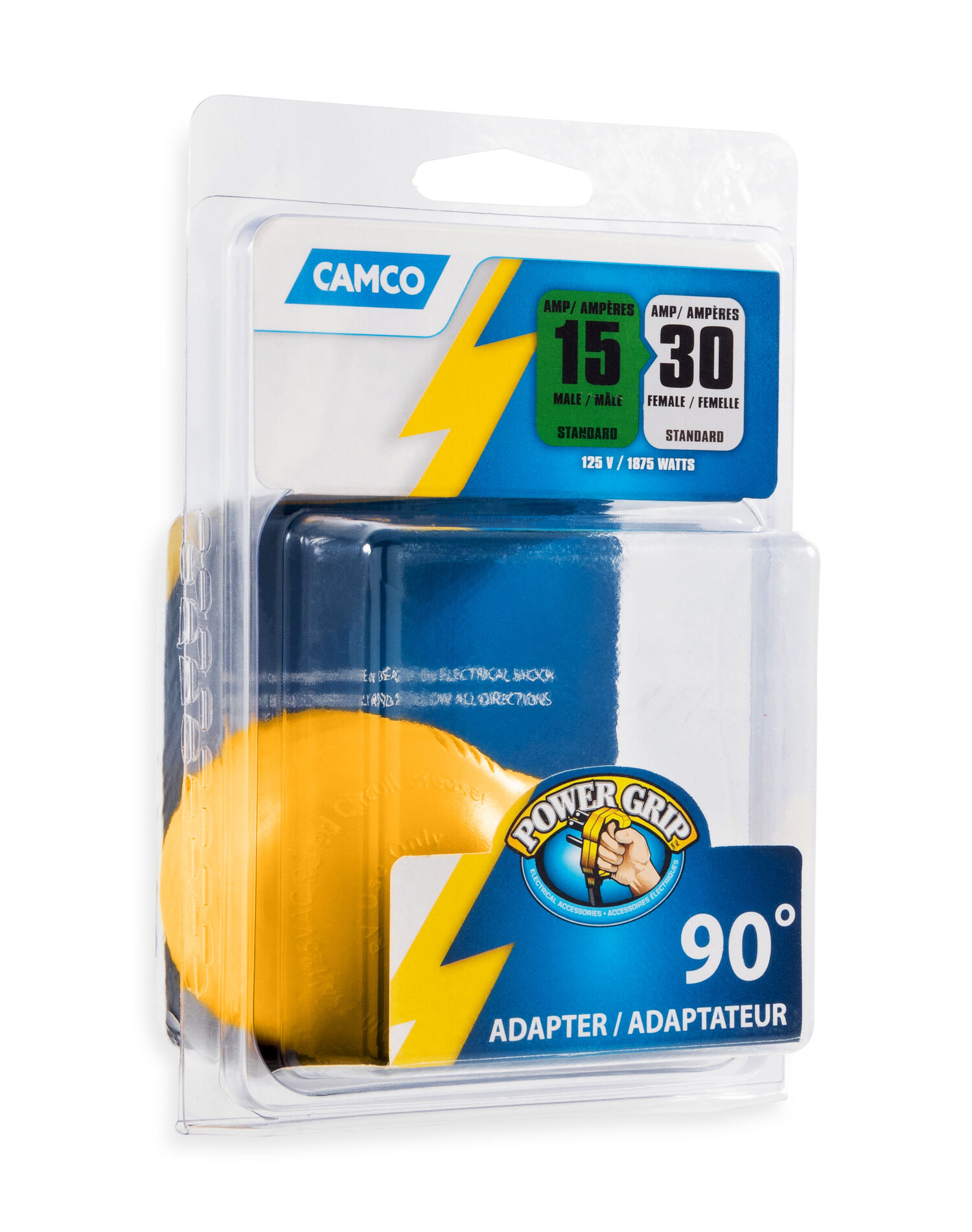 90 Degree Adapter 15AM/30AF 125V/1875W