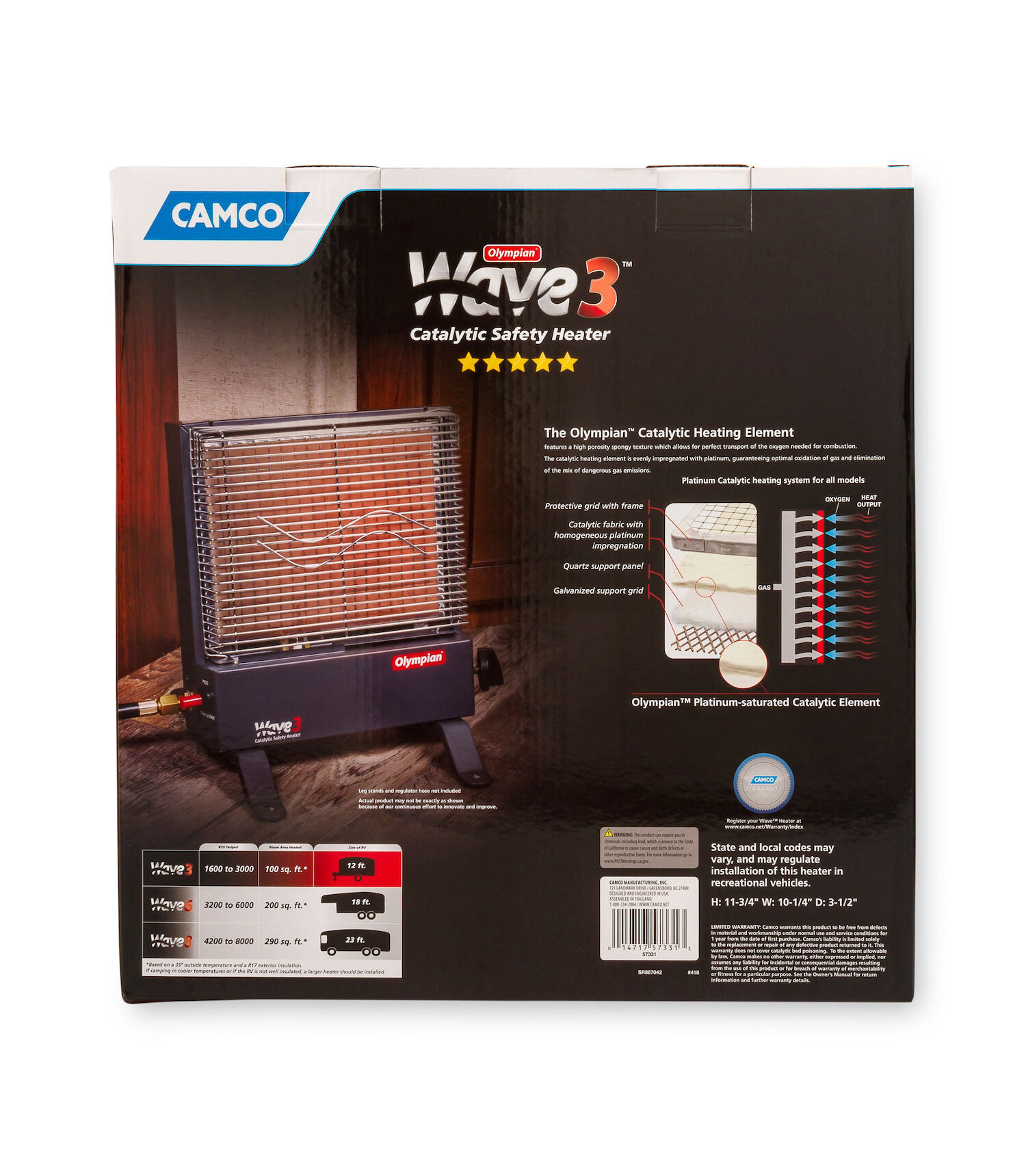 Olympian Wave-3 3000 BTU Heater