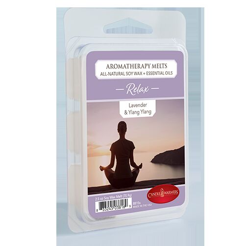 2.5 Oz Aromatherapy Scented Wax Melts, Relax With Lavender & Ylang Ylang Essential Oils