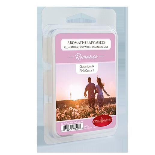 2.5 Oz Aromatherapy Scented Wax Melts, Romance With Geranium & Pink Currant Essential Oils