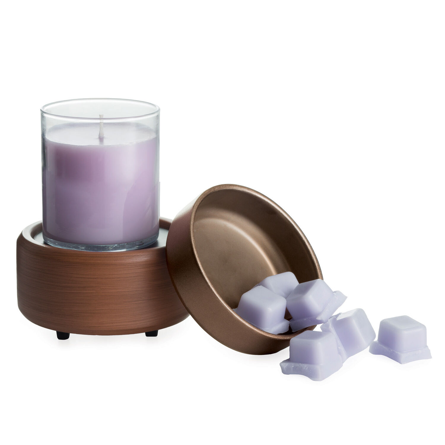 Candle Warmers Pewter Walnut 2-In-1 Classic Fragrance Warmer