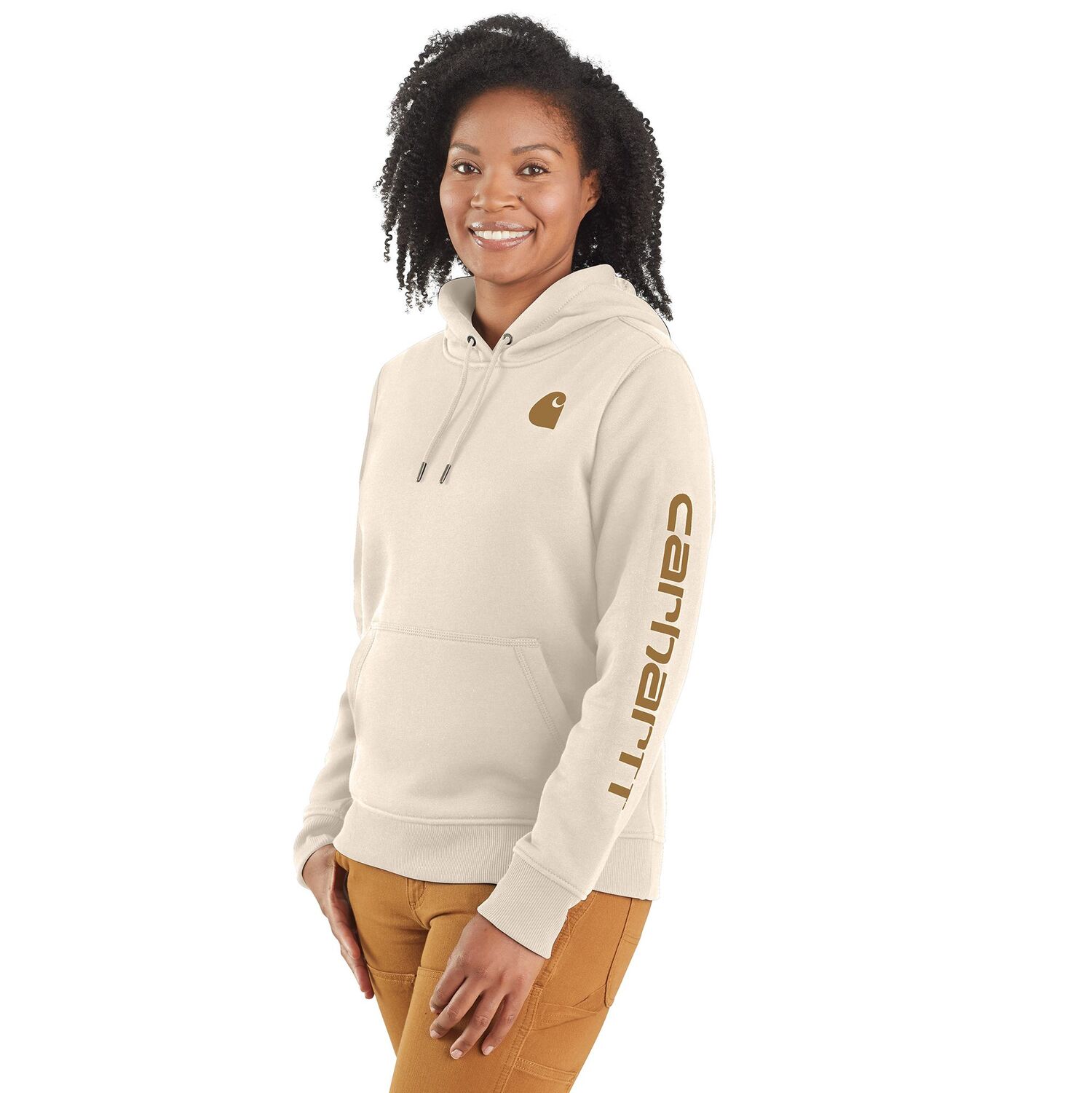 Carhartt Women's Relaxed Fit Midweight Logo Sleeve Graphic Sweatshirt