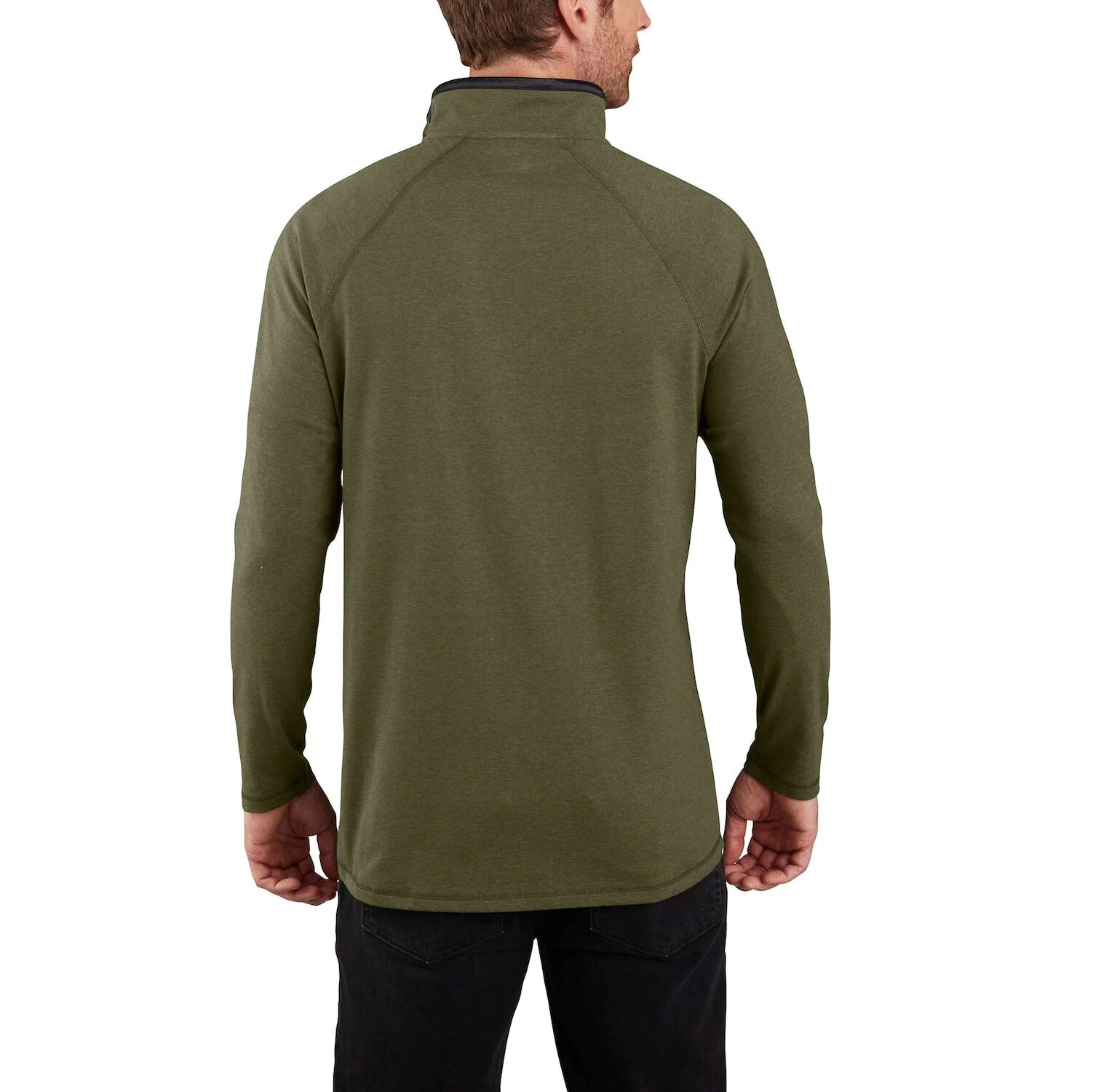 Carhartt Men's Force Relaxed Fit Midweight Long-Sleeve 1/4 Zip Mock-Neck T-Shirt