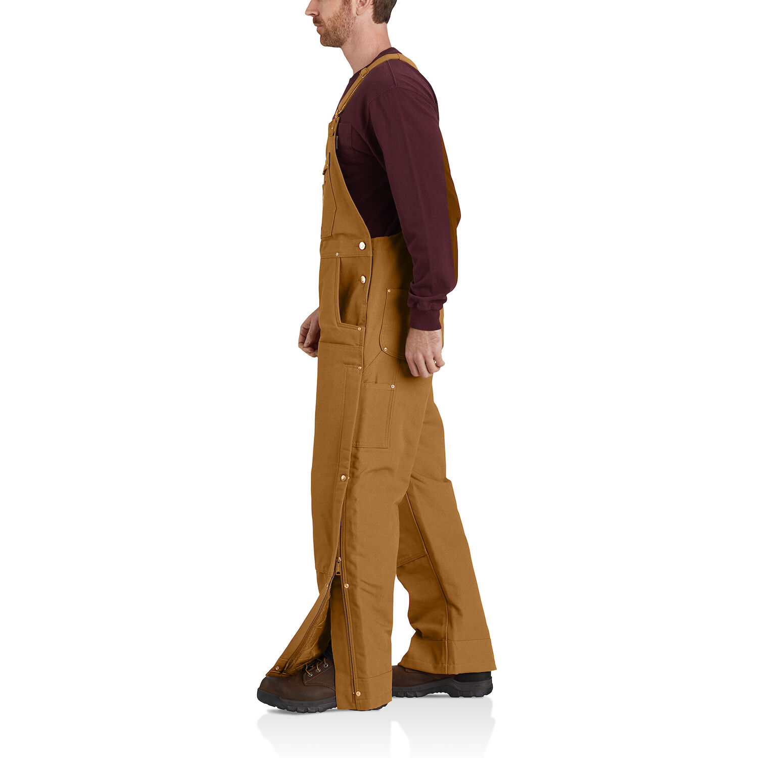 Carhartt Men's Loose Fit Firm Duck Insulated Bib Overall in