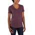 Carhartt Women's Relaxed Fit Midweight Short Sleeve V neck T-Shirt in Blackberry Heather Nep