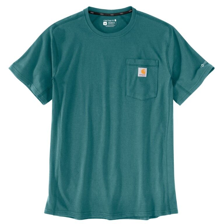 Carhartt Men's Force Relaxed Fit Midweight Short Sleeve Pocket T-Shirt in Sea Pine