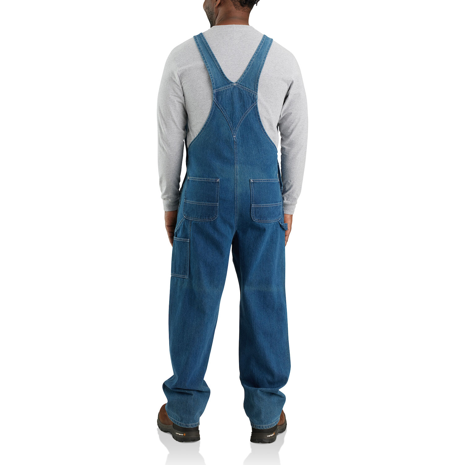 Carhartt Men's Loose Fit Denim Bib Overall in Darkstone