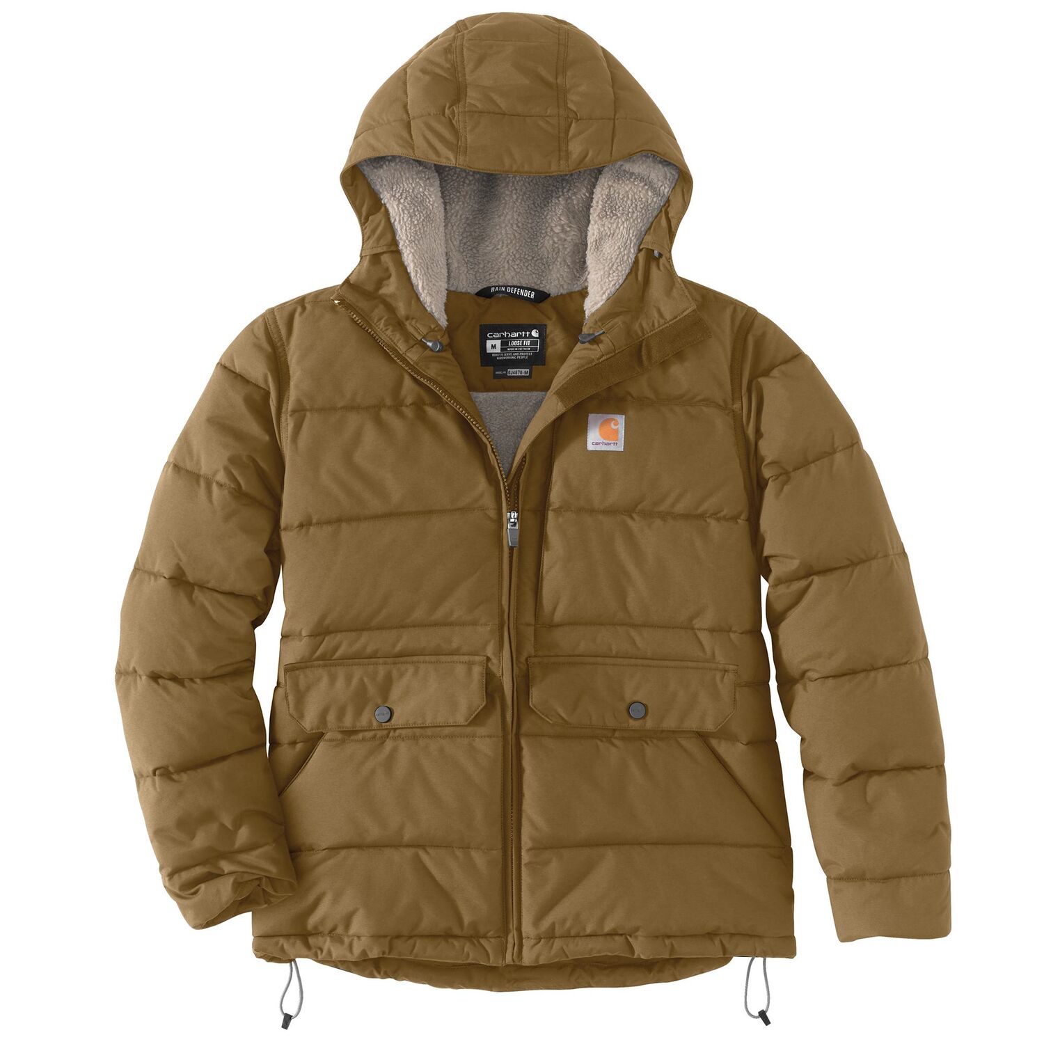 Carhartt Women's Montana Sherpa Lined Puffer Jacket in Oak Brown