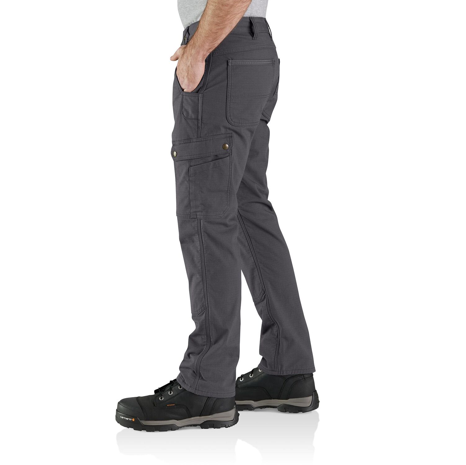 Carhartt Men's Rugged Flex Relaxed Fit Ripstop Cargo Fleece-Lined Work Pant in Shadow