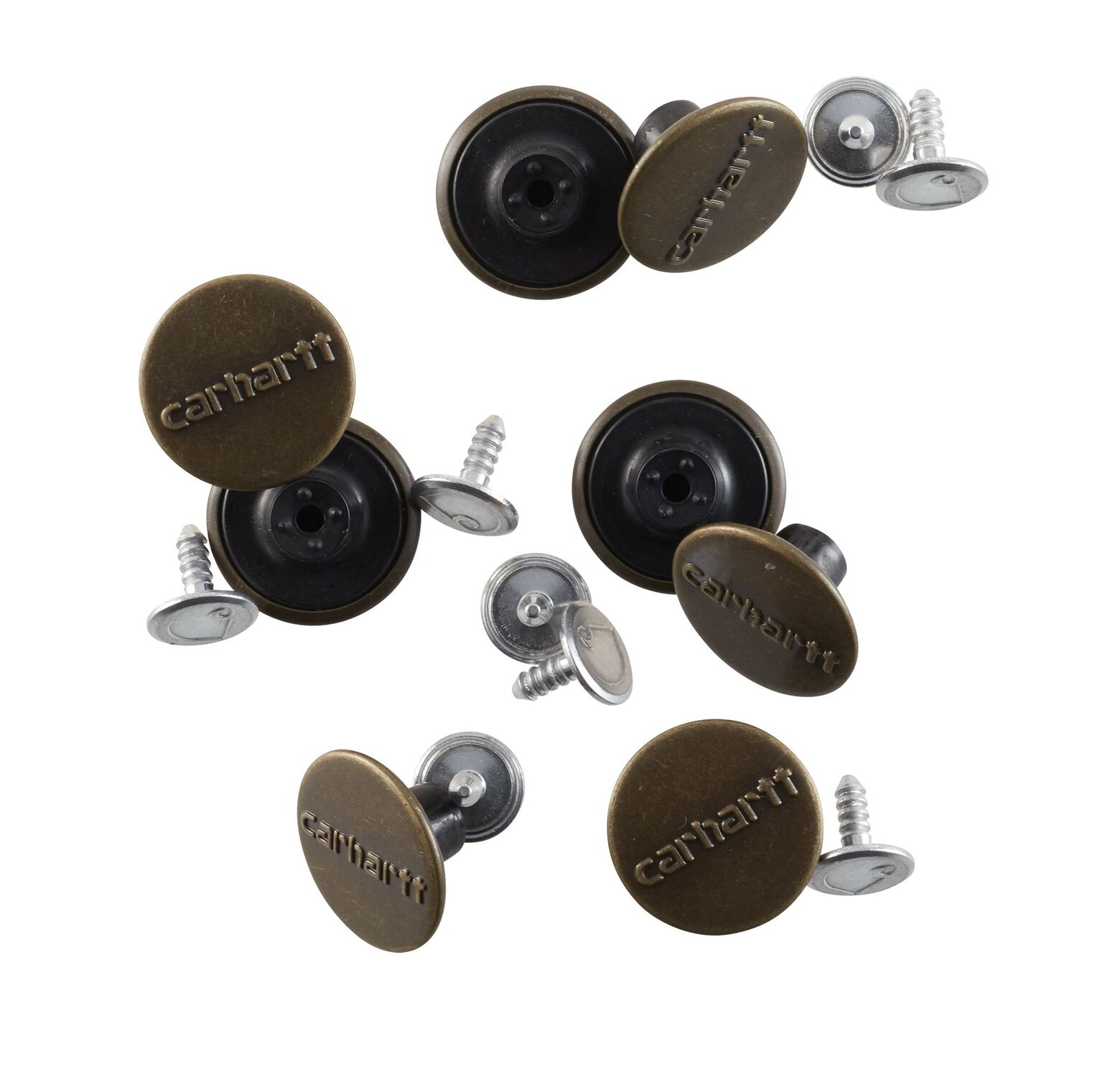 Carhart Button Kit in Antique Brass