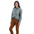 Carhartt Women's Rugged Flex® Loose Fit Midweight Flannel Long-Sleeve Plaid Shirt in Asphalt