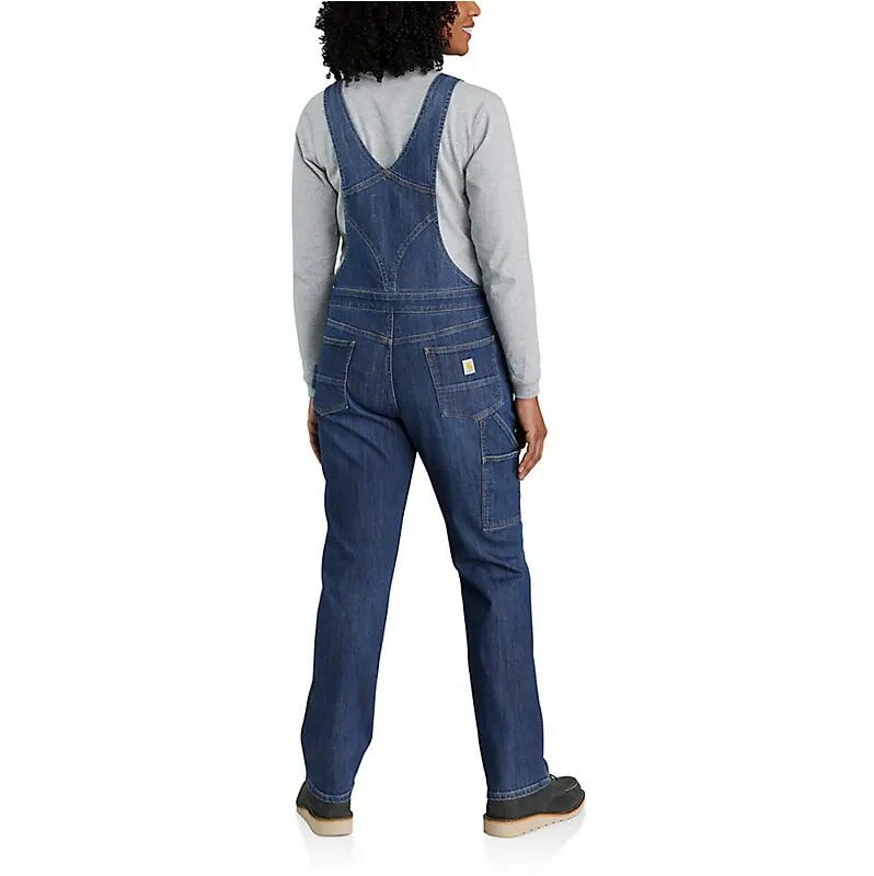 Carhartt Women's Rugged Flex Relaxed Fit Denim Bib Overall in Arches