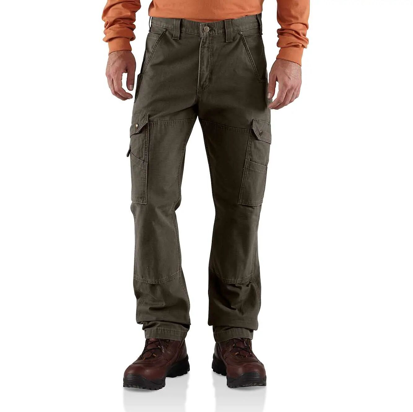 Cotton Ripstop Relaxed Fit Double-Front Cargo Work Pant