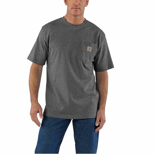 Carhartt Men's K87 Workwear Pocket Short Sleeve T-shirt in White