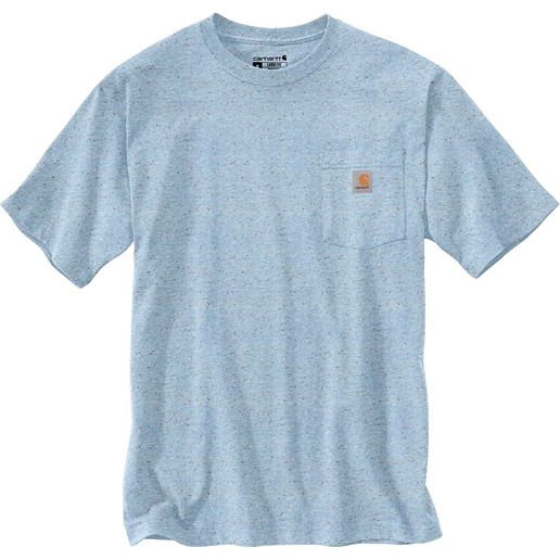 Carhartt Men's K87 Workwear Pocket Short Sleeve T-shirt in Pale Apricot Nep