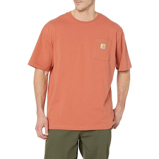 Carhartt Men's K87 Workwear Pocket Short Sleeve T-shirt in Brown