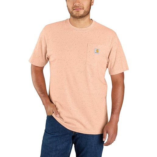 Carhartt Men's K87 Workwear Pocket Short Sleeve T-shirt in Brite Orange