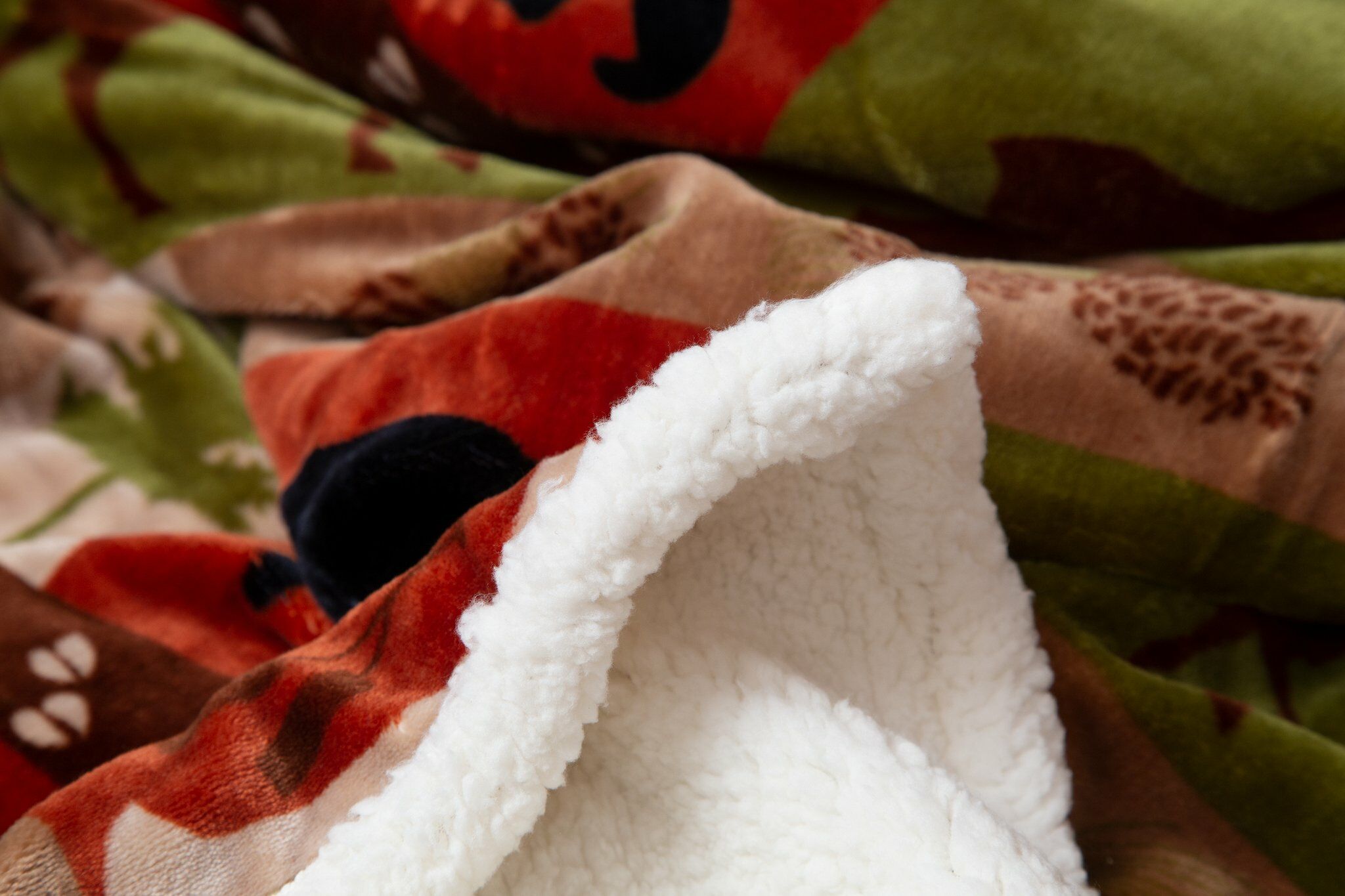 Carstens, Inc Patchwork LodGE Soft Sherpa Plush Throw Blanket, 54" X 68", Multicolor