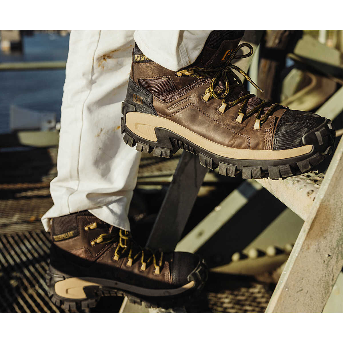 CAT Men's Invader hiker Waterproof Composite Toe Work Boot