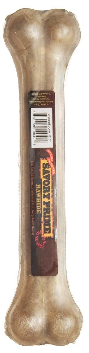 Savory Prime Pet Treats Pressed Natural Bone, 12.5-In