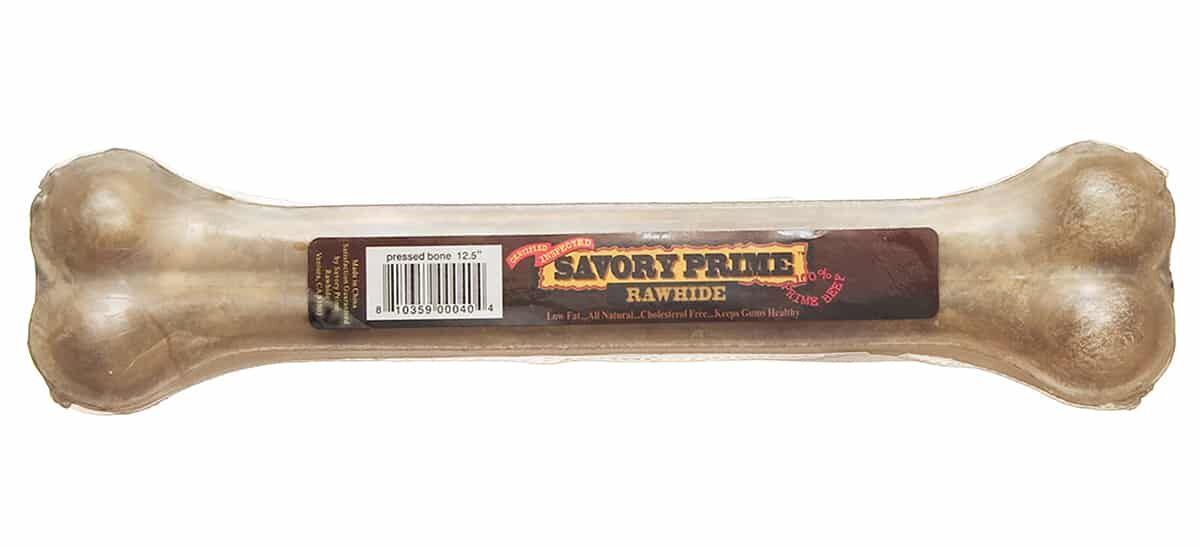 Savory Prime Pet Treats Pressed Natural Bone, 12.5-In