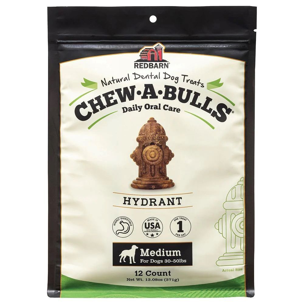 Redbarn Medium Chew-A-Bulls Hydrant, 12-Pk
