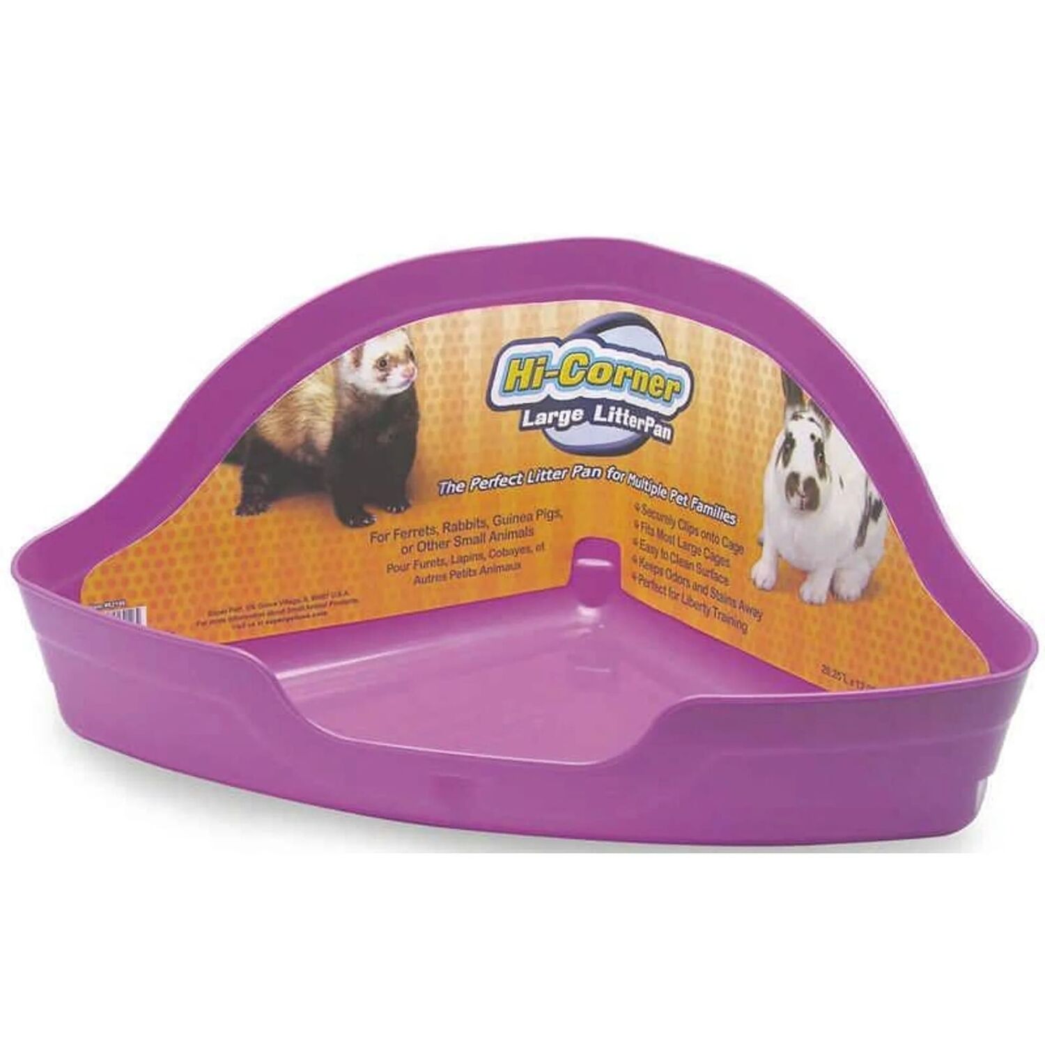 Hi-Corner Large Litter Pan For Small Animals