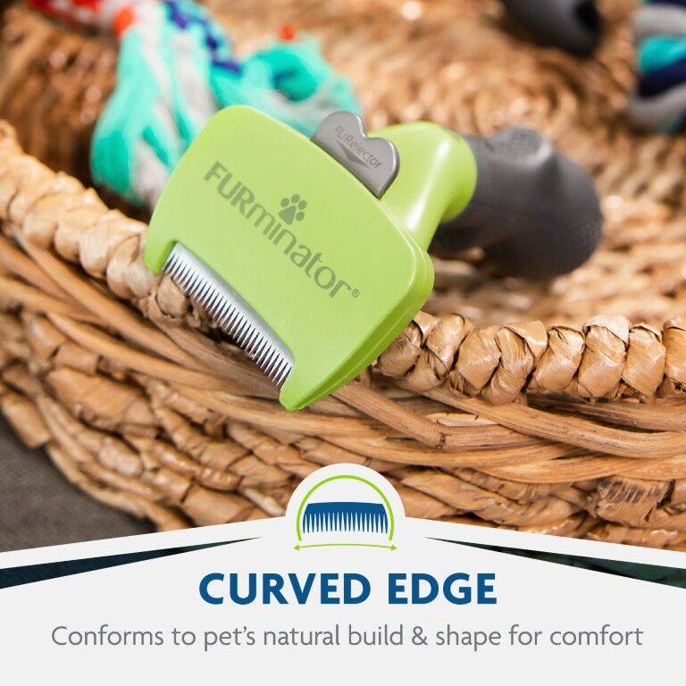 Furminator Undercoat Deshedding Tool for Small Long-Haired Dogs