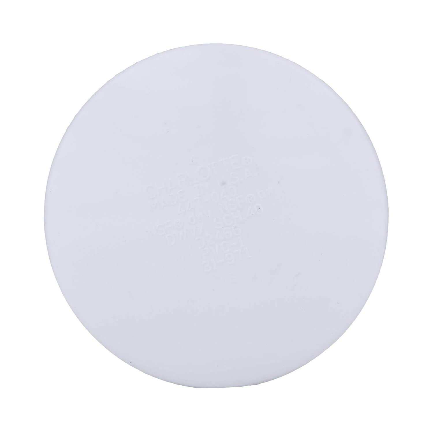 Charlotte Pipe White Schedule 40 PVC Slip Cap Socket, 4-In