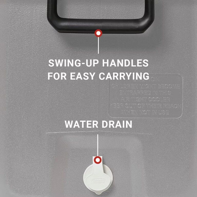 Coleman Classic Series Gray Hard Cooler, 120-Qt