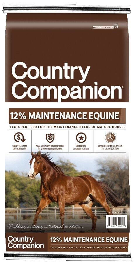 Country Companion 12% Maintenance Equine Feed, 50-Lb