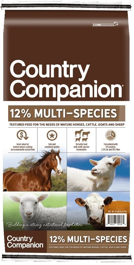 Country Companion 12% Multi-Species Feed, 50-Lb