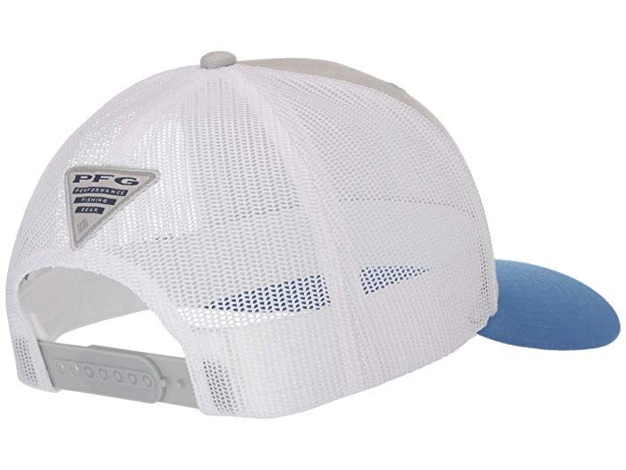 Columbia Men's PFG Fish Flag Mesh Snapback Hat in Cool Grey