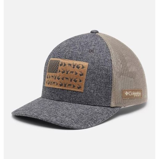 Columbia Men's PHG Game Flag Mesh Ball Cap in Grill Heather Hats