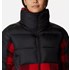 Columbia Women's Leadbetter Point™ Sherpa Hybrid Jacket in Black Red Buffalo Plaid Print