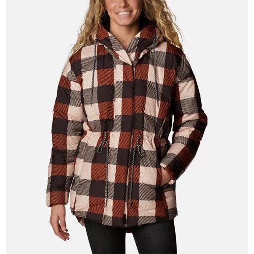 Columbia Women's Icy Heights™ II Down Novelty Jacket in Warm Copper Check Multi