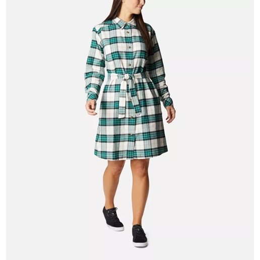 Columbia Women's Holly Hideaway™ Flannel Dress in Spruce Simple Tartan