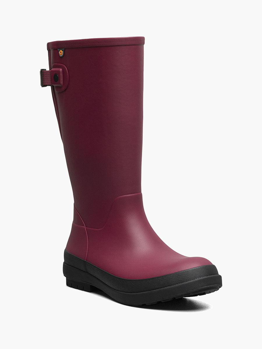 Bogs Women's Amanda II Tall Adjustable Calf Rain Boots in Cranberry