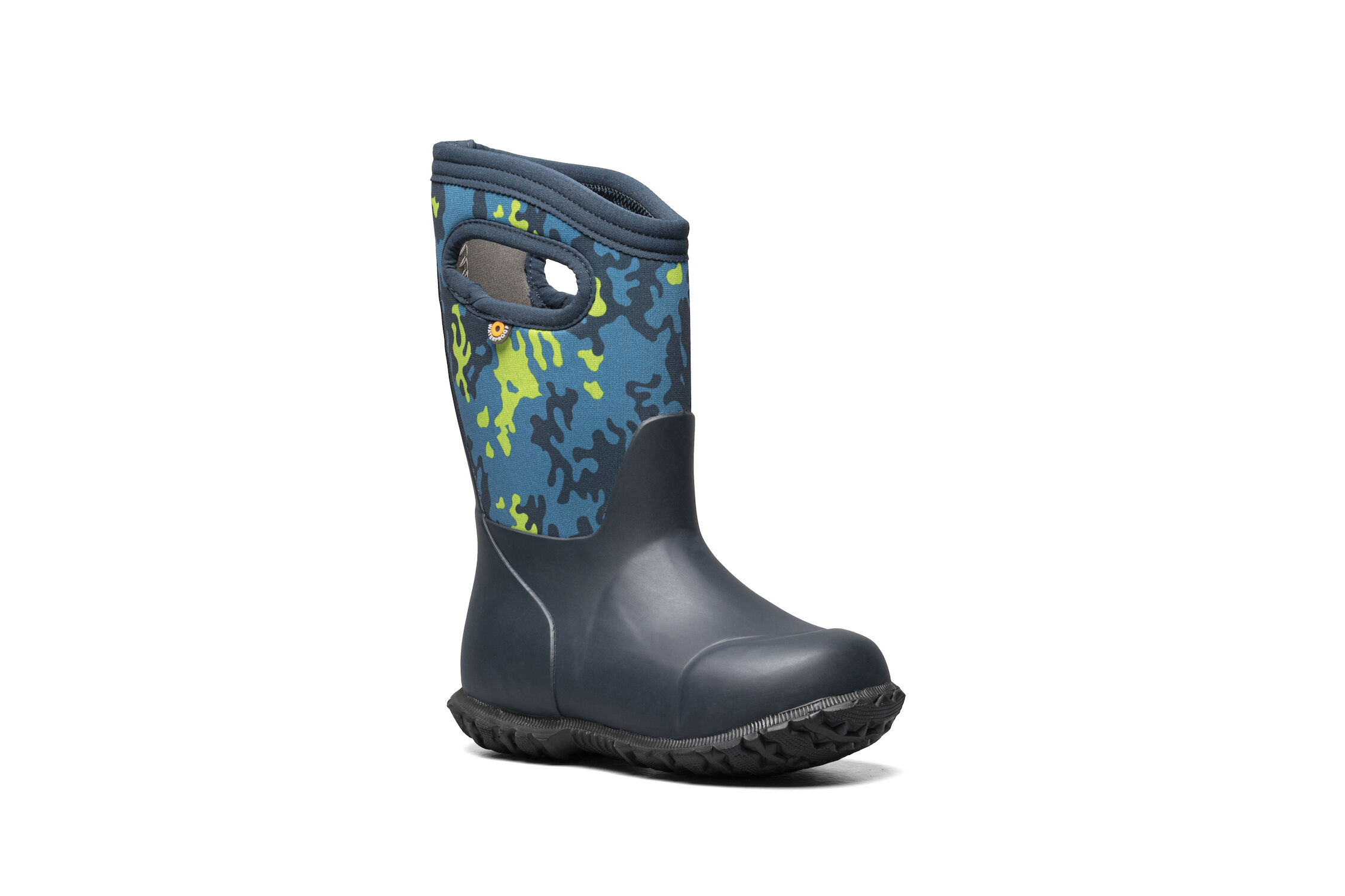 Kid's York Neo Camo Rain Boots in Blue 