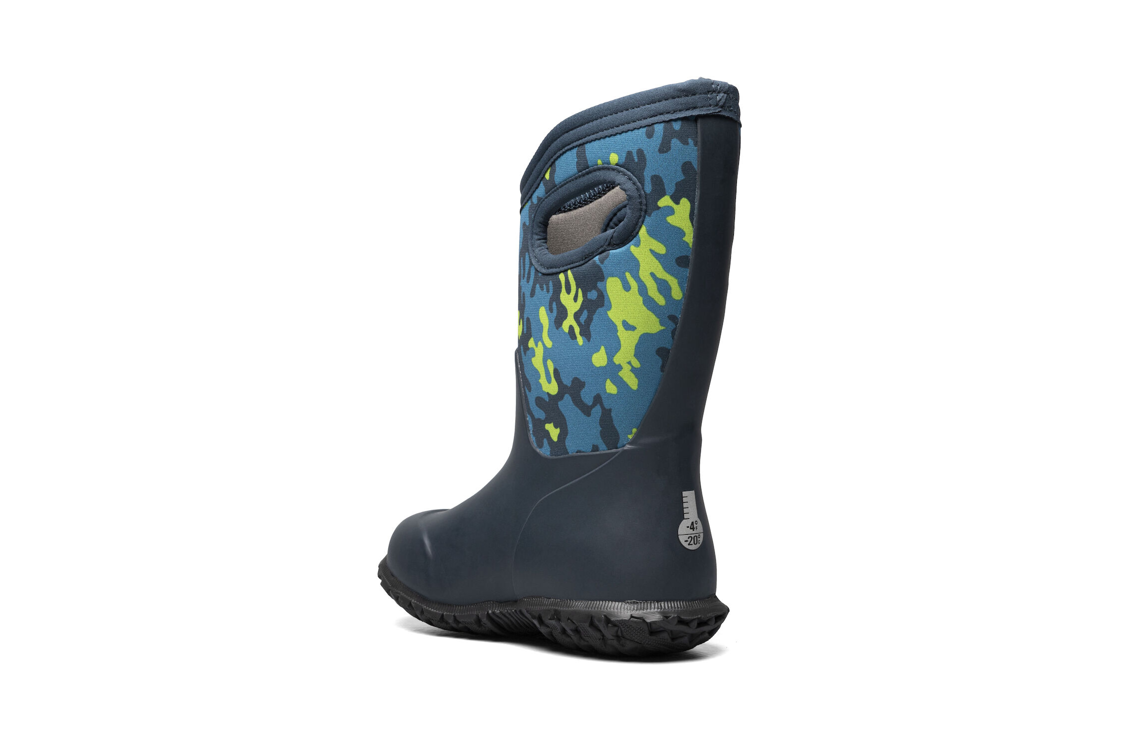 Kid's York Neo Camo Rain Boots in Blue 
