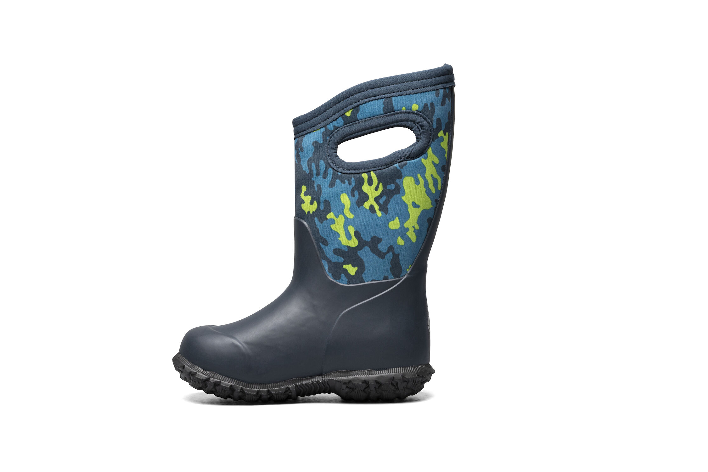 Kid's York Neo Camo Rain Boots in Blue 