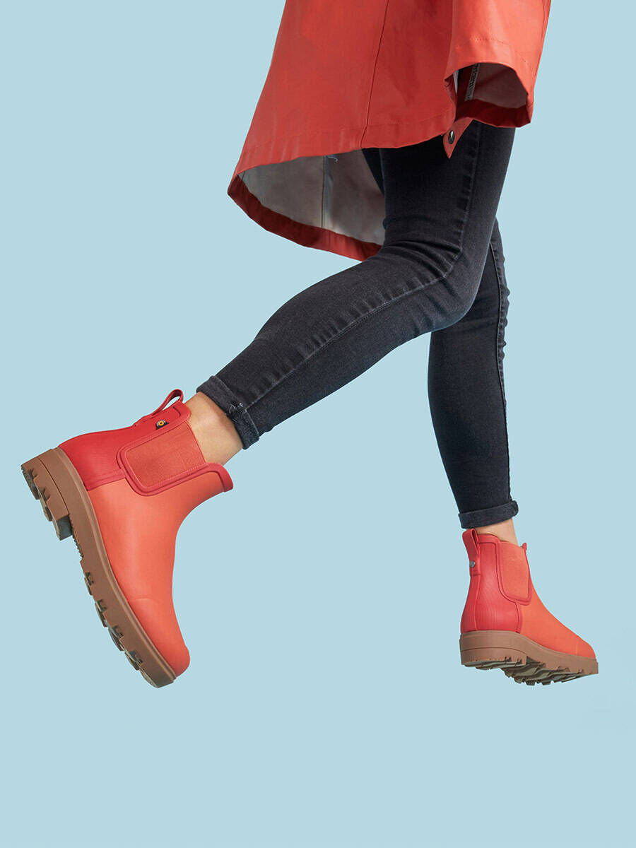 Bogs Women's Holly Chelsea Rain Boots in Burnt Orange
