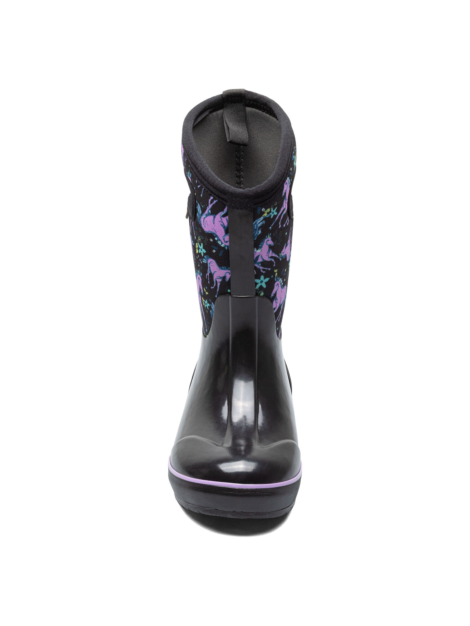 Kid's Classic II Unicorn Insulated Rain Boots in Black