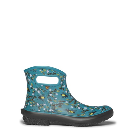 Women's Patch Ankle Bees Garden Boots in Turquoise 