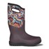 Women's Neo-Classic Glossy Abstract Farm Boots in Burgundy 