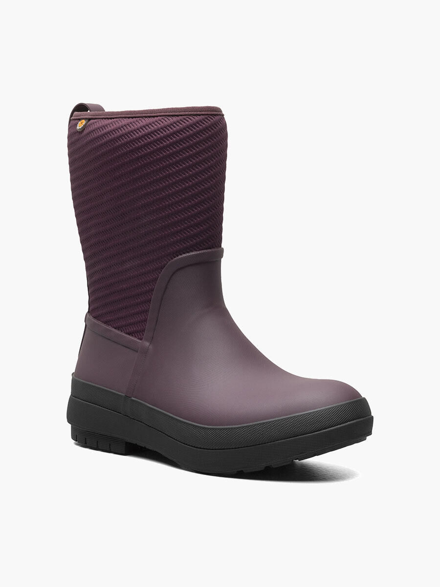 Bogs Women's Crandall II Mid Zip Winter Boots in Wine